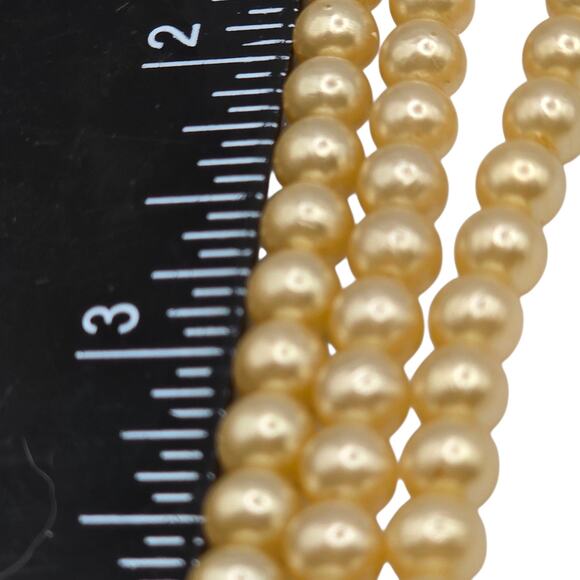 Vintage Long Faux Pearl Necklace Gold Filigree Clasp 63" Flapper Style Jewelry - Picture 10 of 11